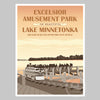 Excelsior Amusement Park, Miniature Train 1947, Poster by Rich Sladek (frame not included)