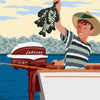 Explore Minnesota, Vintage Fishing Poster by Rich Sladek (frame not included)