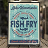 Walleye Fish Fry Lake Minnetonka Poster by Rich Sladek (frame not included) FREE PERSONALIZATION