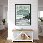 Hart's Cafe, Wayzata, on Lake Minnetonka Vintage Poster by Rich Sladek (frame not included)