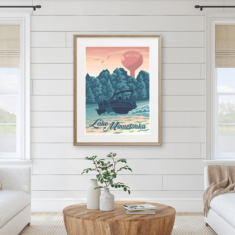 Lake Minnetonka, Pontoon, Mound Poster by Rich Sladek (frame not included)