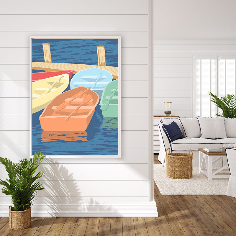 Rowboats - Poster by Rich Sladek (frame not included)