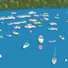 Big Island Boats on Lake Minnetonka Poster by Rich Sladek (frame not included)