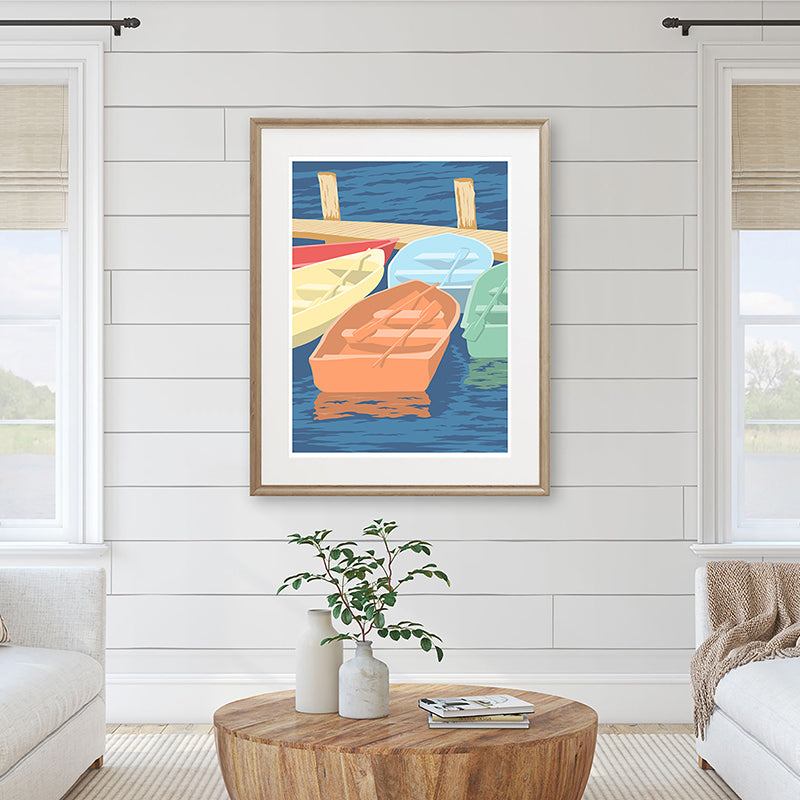 Rowboats - Poster by Rich Sladek (frame not included)