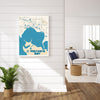 Wayzata Bay Map, Lake Minnetonka Poster by Rich Sladek (frame not included)