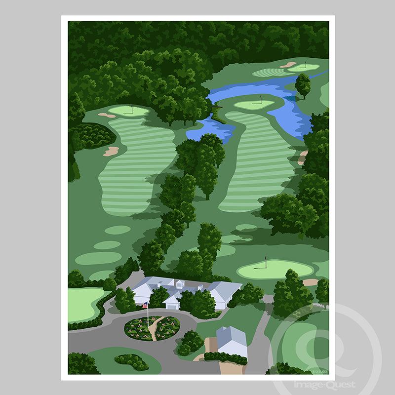 Burl Oaks Golf Club, Minnetrista, Minnesota Poster by Rich Sladek (frame not included)