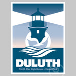 Duluth North Pier Lighthouse, Canal Park Poster by Rich Sladek (frame not included)