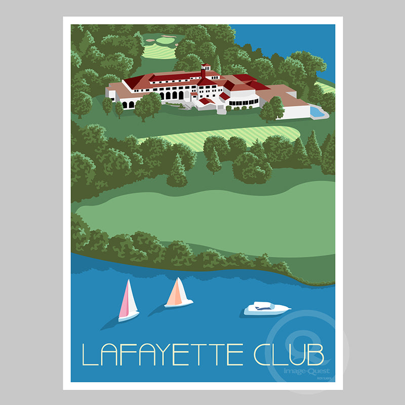 Lafayette Club, Lake Minnetonka Poster by Rich Sladek (frame not included)