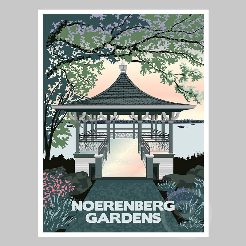 Noerenberg Gardens on Lake Minnetonka Poster by Rich Sladek (frame not included)