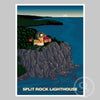 Split Rock Lighthouse, Lake Superior Poster by Rich Sladek (frame not included)