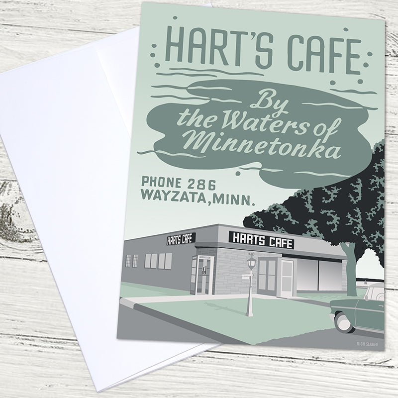 Hart's Cafe, Wayzata, on Lake Minnetonka, Vintage Greeting Card