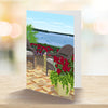 Hydrangeas By The Lake, Greeting Card