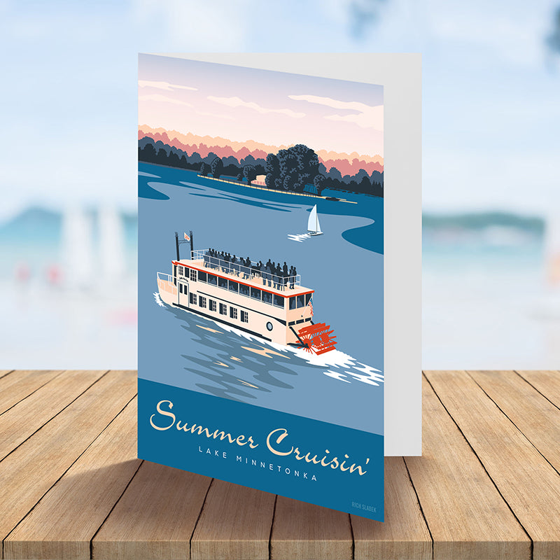 Summer Cruisin' Lady of the Lake on Lake Minnetonka Greeting Card