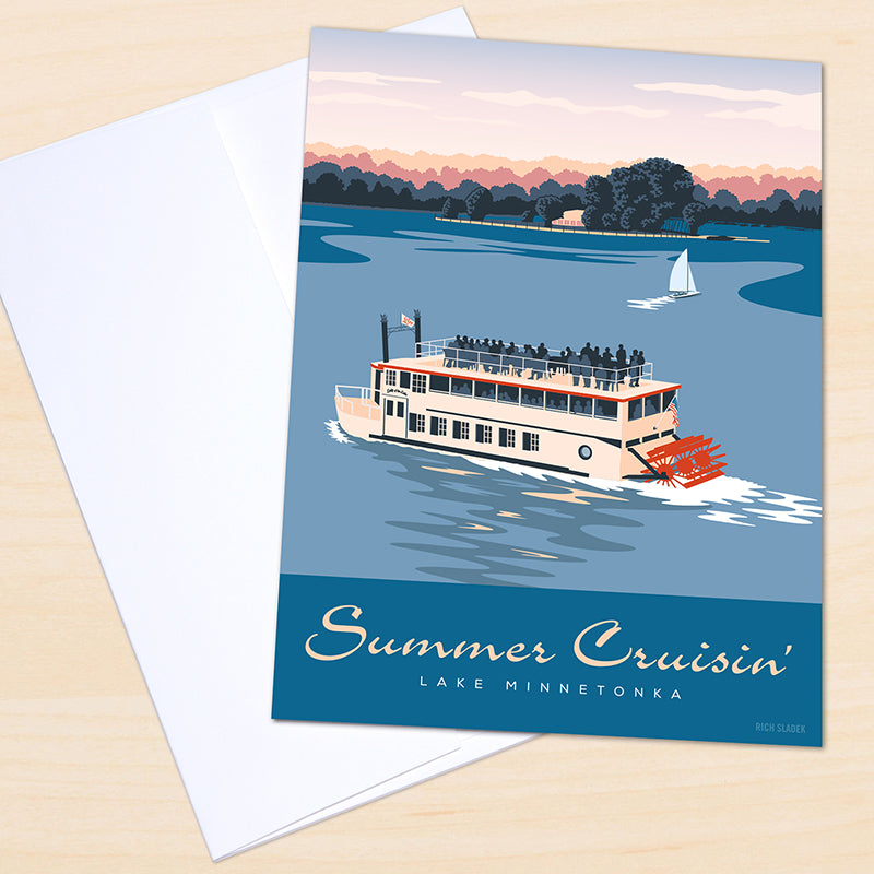 Summer Cruisin' Lady of the Lake on Lake Minnetonka Greeting Card