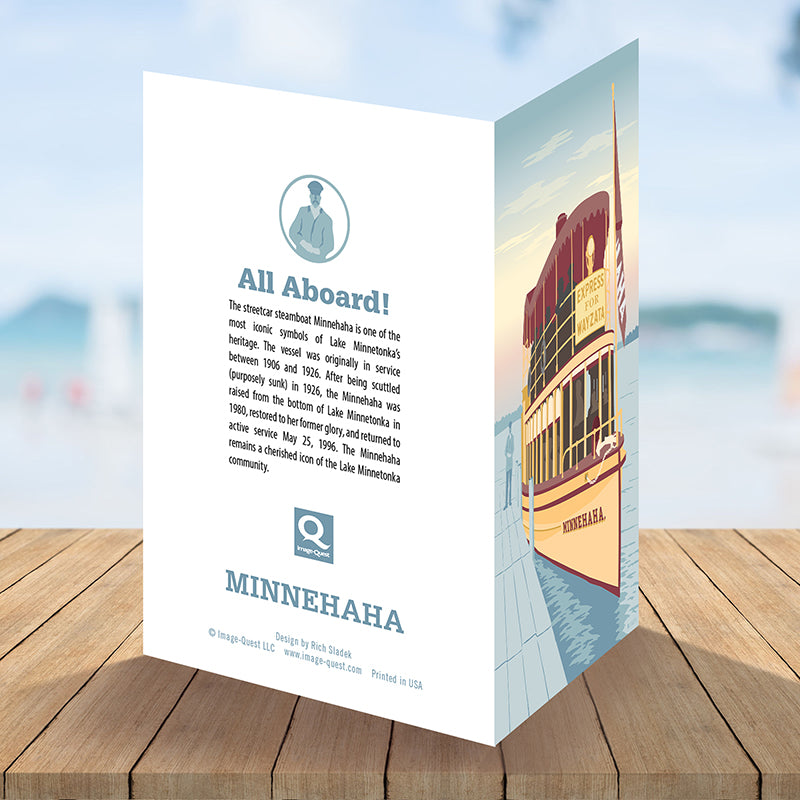 Minnehaha, Lake Minnetonka, Express For Wayzata Greeting Card