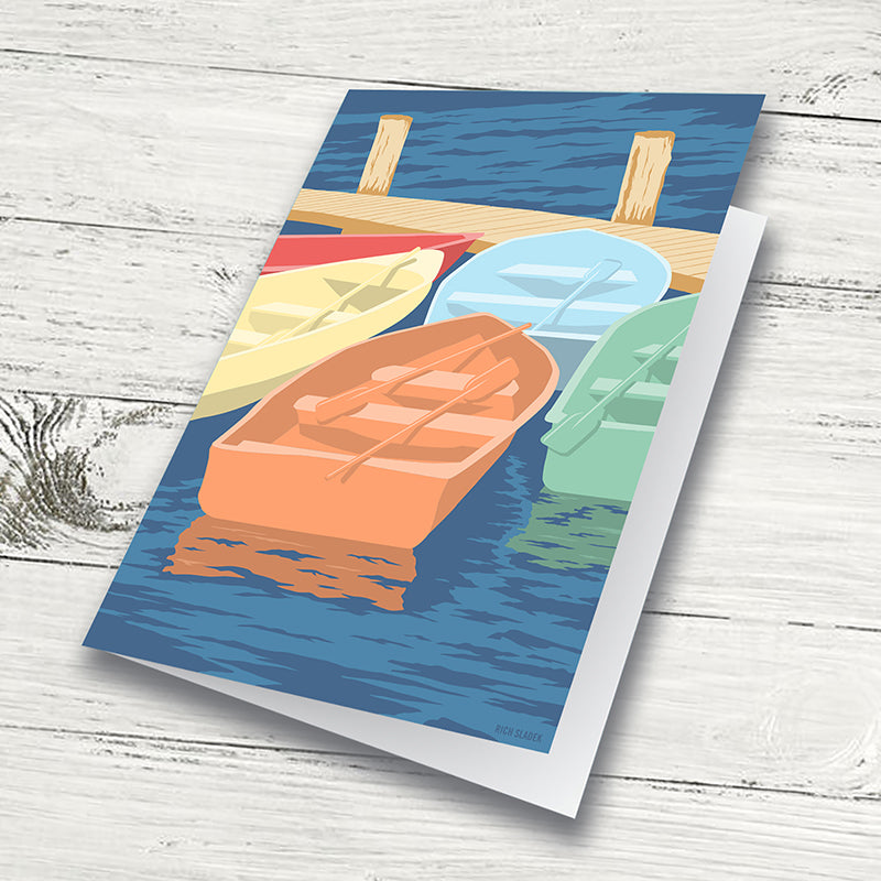 Rowboats, Greeting Card